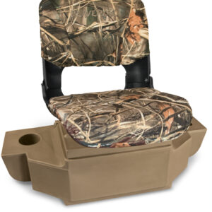 Beavertail Camouflage Stealth 2000 CamoCushioned Swivel Seat with Folding Back Rest