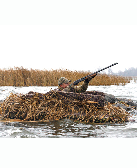 Beavertail Man Hunting in Final Attack Boat and Pit Blind Lifestyle