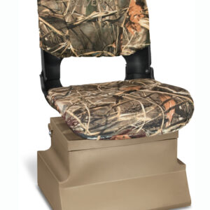 Beavertail Camouflage Stealth 1200 Cushioned Swivel Seat with Folding Back Rest