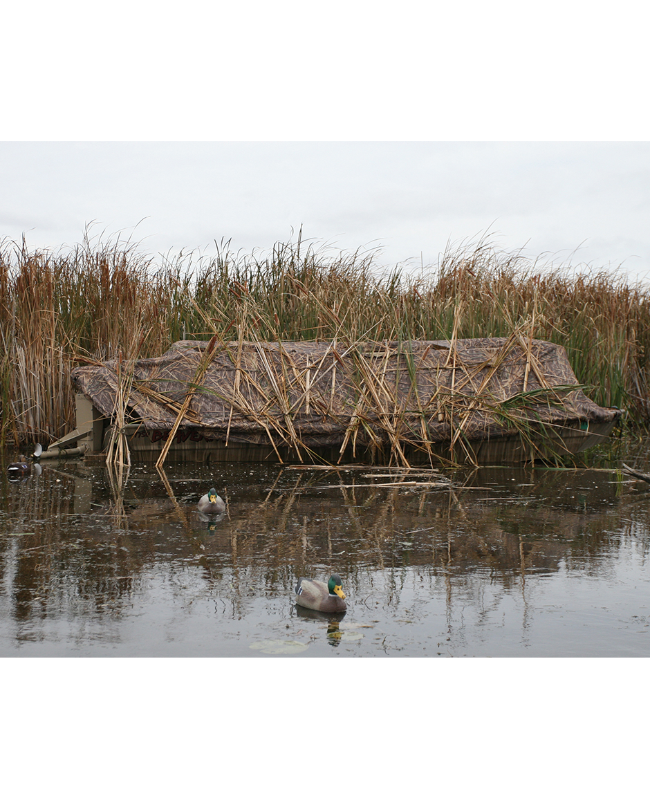 Fully Adjustable Grass Boat Blind - Wildfowl