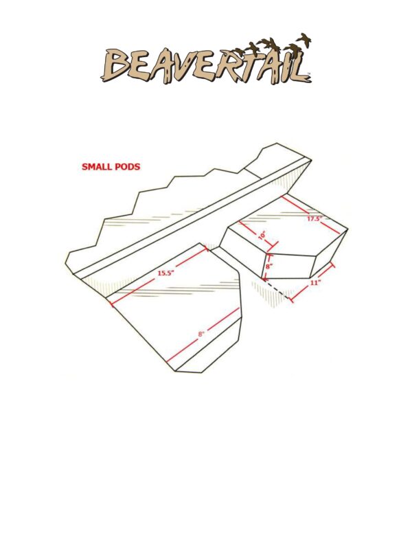 Beavertail Small Flotation Pod Dimension Diagram