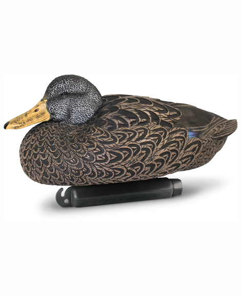 Beavertail DOA Decoys Black Duck Resting Drake Floaters Refuge Series Water Decoys for Waterfowl Duck Hunting