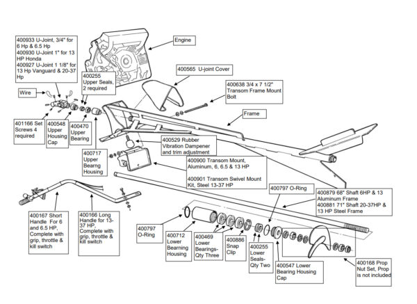 Beavertail Long Tail Replacement Motor Parts