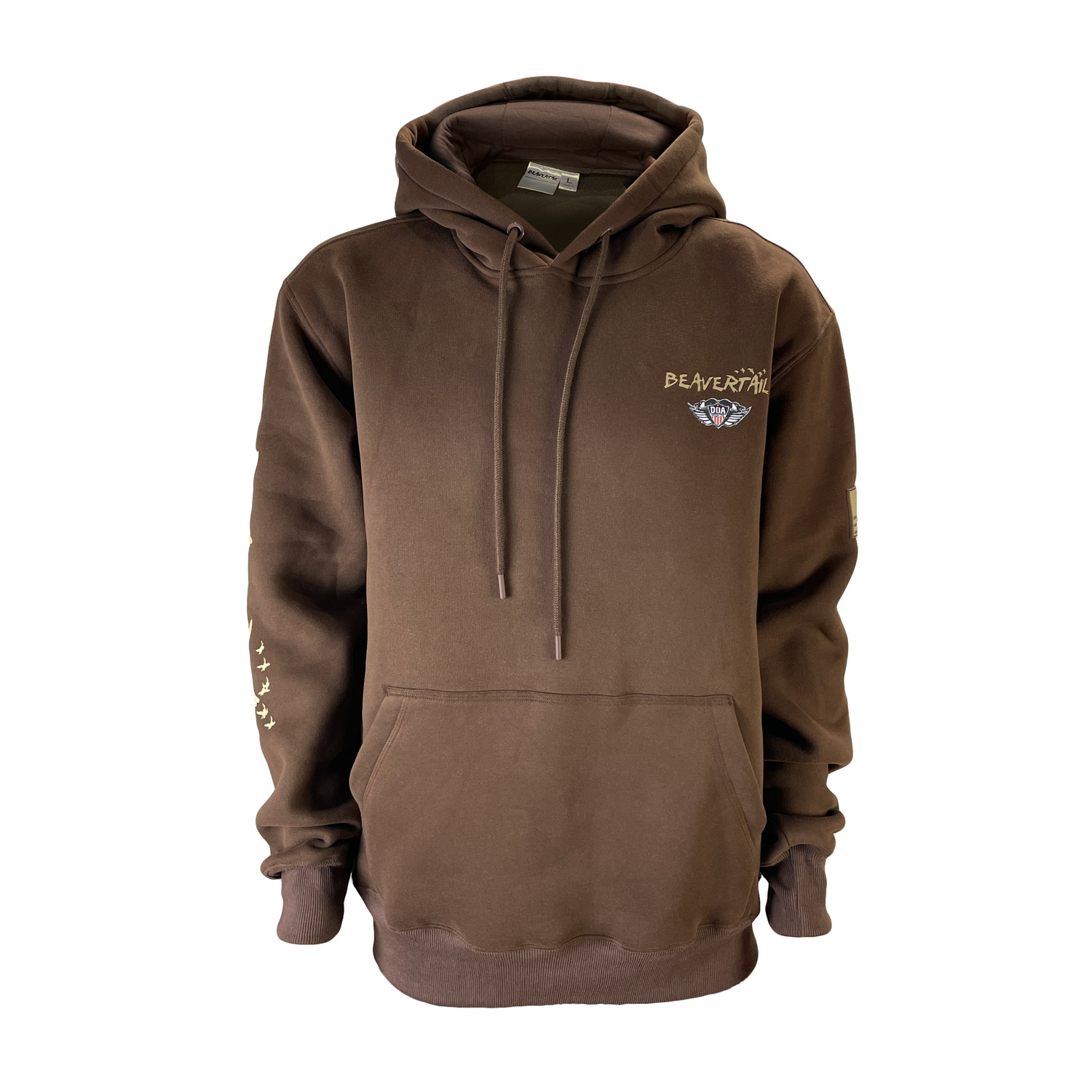 Beavertail Brown Hunting Hoodie Sweatshirt Front View