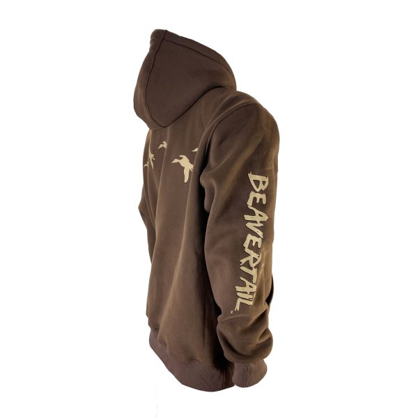 Beavertail Brown Hunting Hoodie Sweatshirt Side View