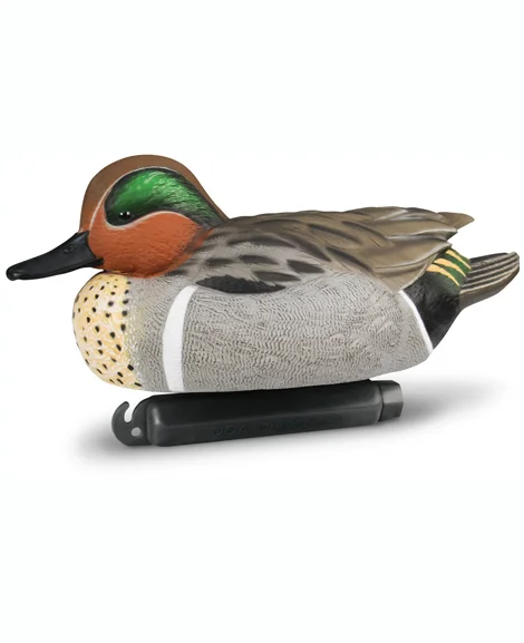 Beavertail DOA Decoys Resting Drake Greenwing Teal Floaters Refuge Series Water Decoys Beavertail Upright Hen Mallard Floater Refuge Series Water Decoys for Waterfowl Duck Hunting