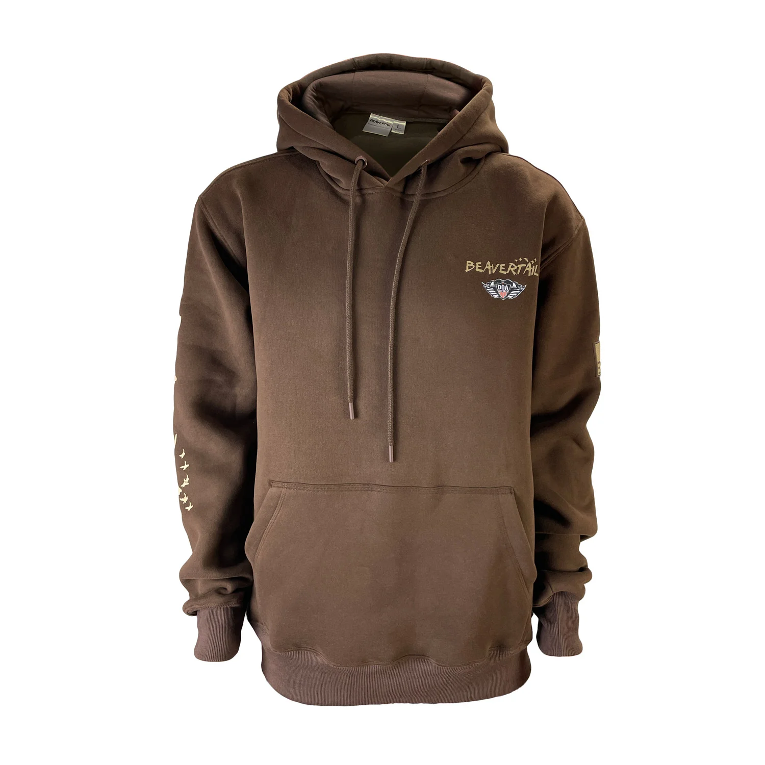 Beavertail Brown Hunting Hoodie Sweatshirt Front View